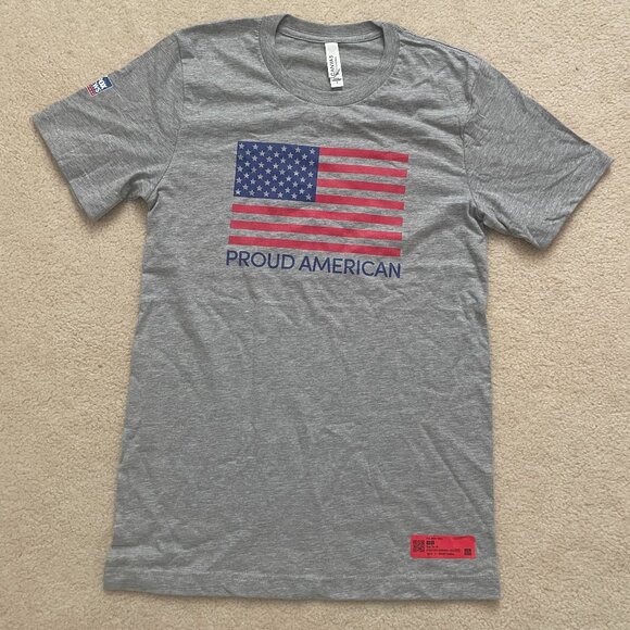 Bella Canvas Other - New Proud American Fox News T-Shirt, Heather Gray, Small